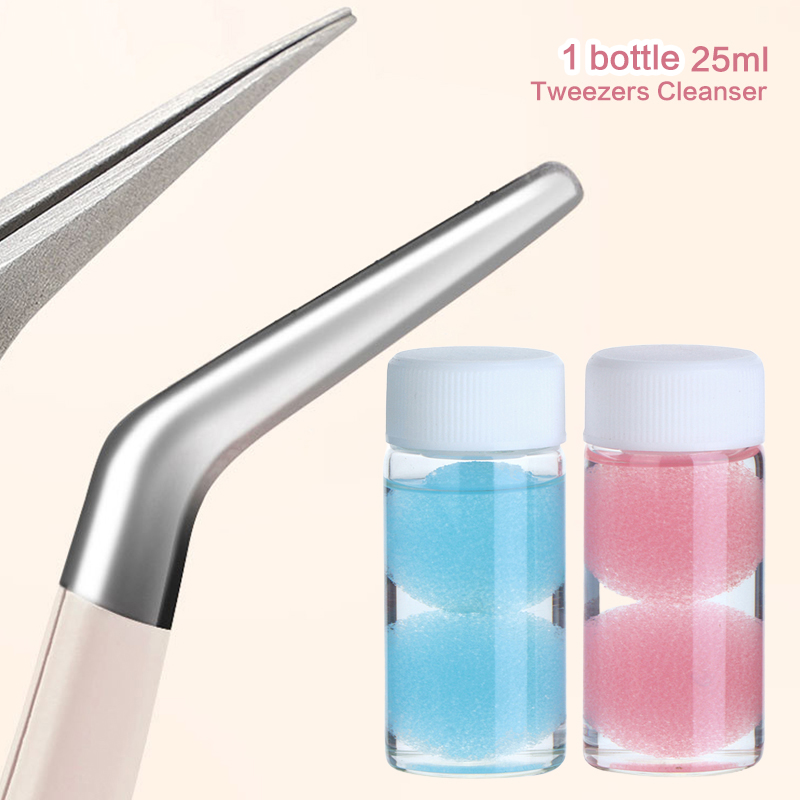 Eyelash Extension Glue Remover - まつげピンセットクリーナーまつげグルーエクステンション用品クリーニングスポンジまつげグルーリムーバー液体ピンセットクリーナー