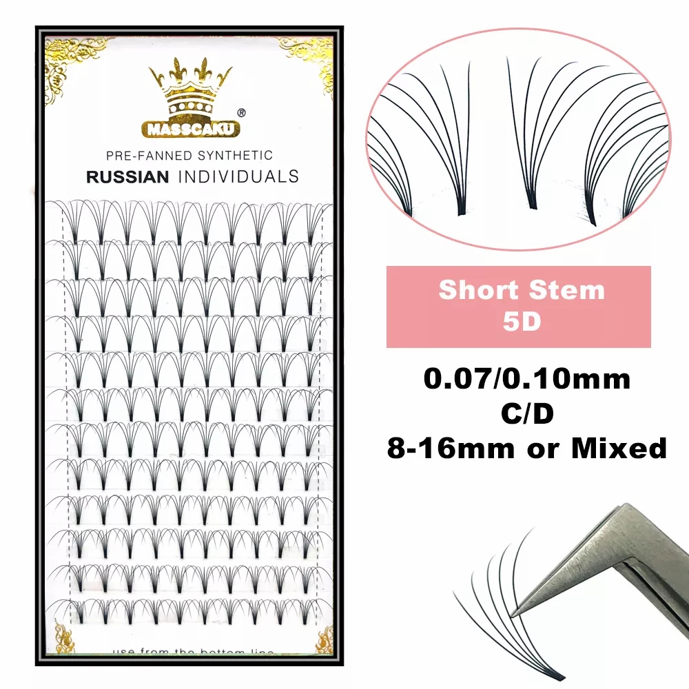 Individual Lash Tray - MASSCAKU 既成ロシアボリュームショートステムまつげエクステンションワイドファン 3D 4D 5D 6D