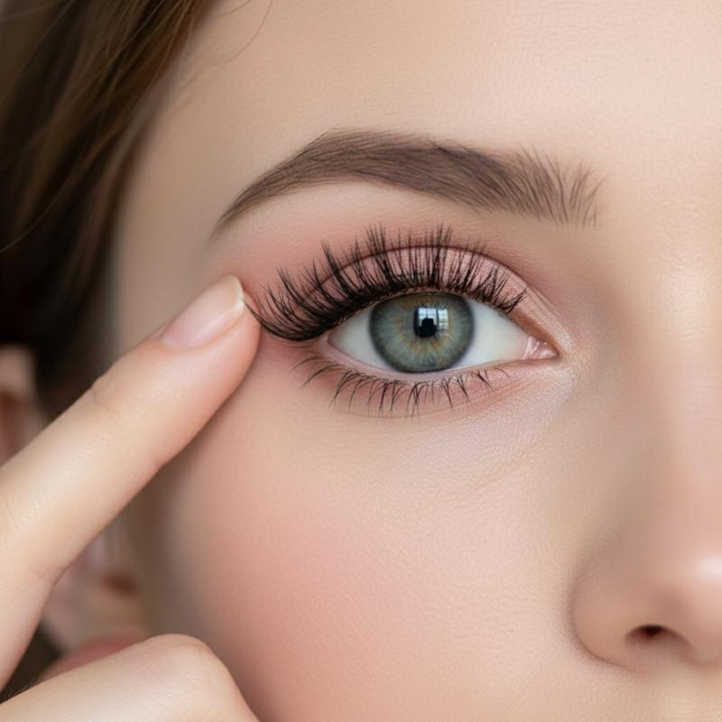 Lash Adhesive Glue - ブラッククラスターまつげ 自己粘着式 接着剤不要 6列セグメントまつげ 軽量で一日中快適に着用可能