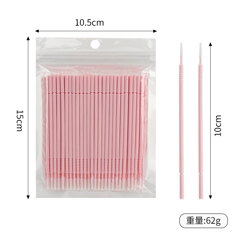 500本入りまつげエクステ洗浄スワブ ロング/ショートチップ - Eyelash Extension Glue Remover のレビューと価格