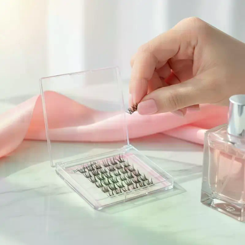 ブラッククラスターまつげ 自己粘着式 接着剤不要 6列セグメ - Lash Adhesive Glue のレビューと価格