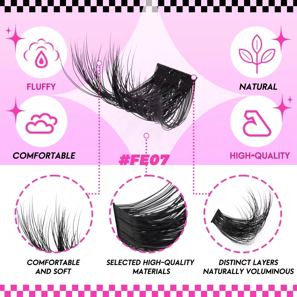 QIUNINGまつげクラスターキット、個別クラスターまつげエ - Individual Lash Tray のレビューと価格