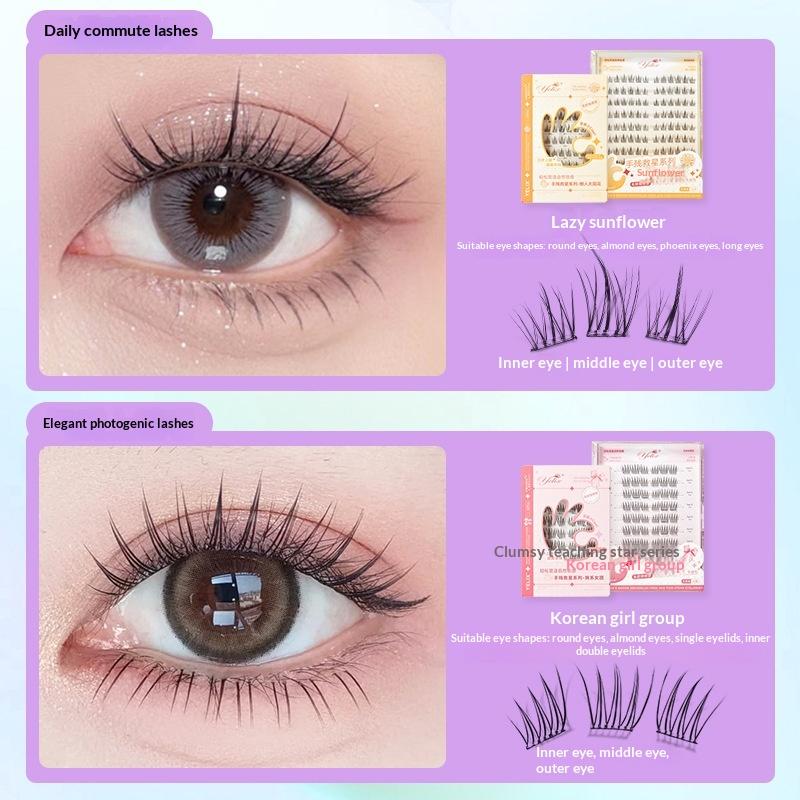 自己粘着式まつげクラスター ナチュラルルック 接着剤不要 ク - Lash Adhesive Glue のレビューと価格