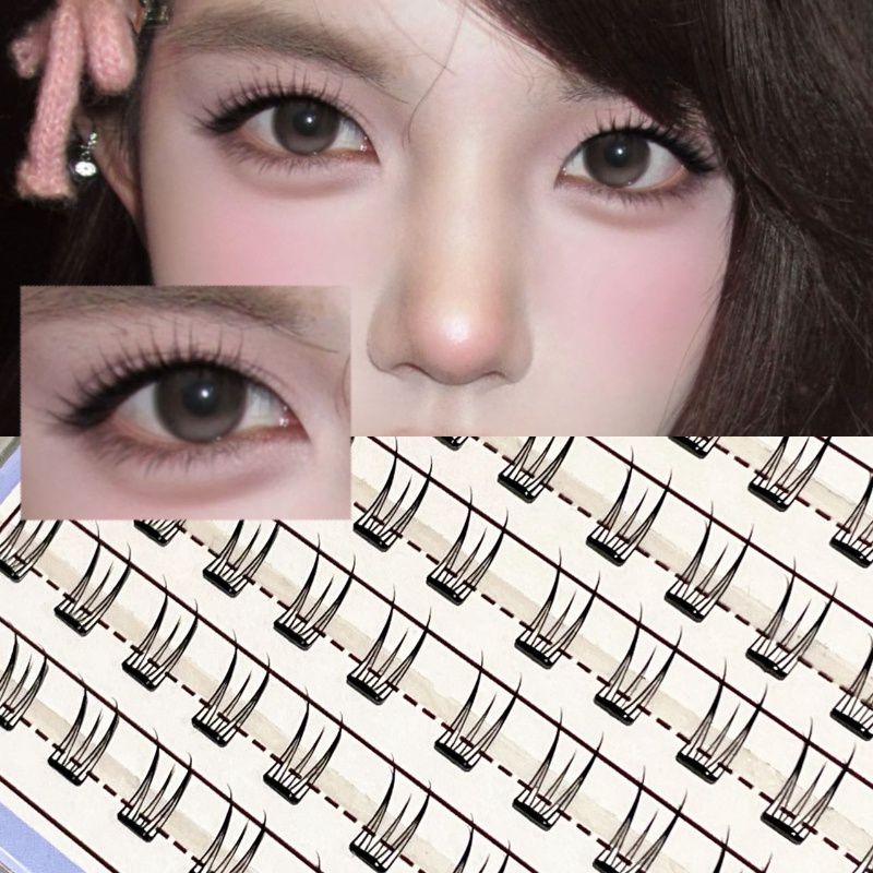ミクシャオヘ グルーフリー薄型まつげエクステ 4種類 軽量で - Lash Adhesive Glue のレビューと価格