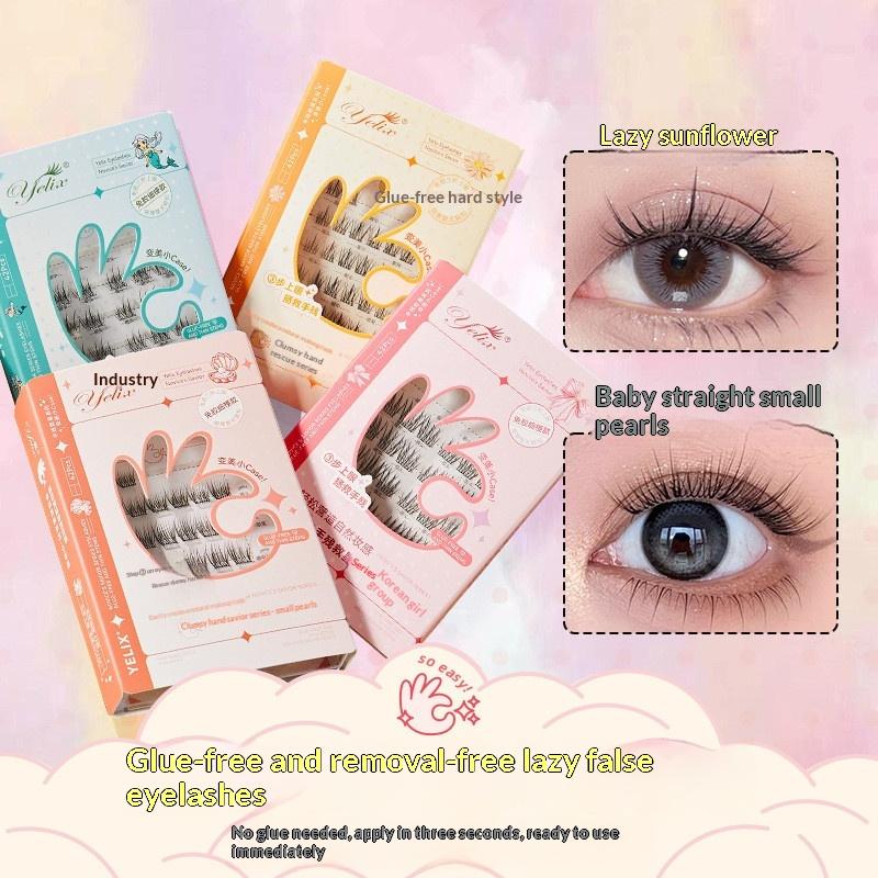 7列の自己粘着式まつげ接着剤不要のつけまつげエクステ再利用可 - Lash Adhesive Glue のレビューと価格