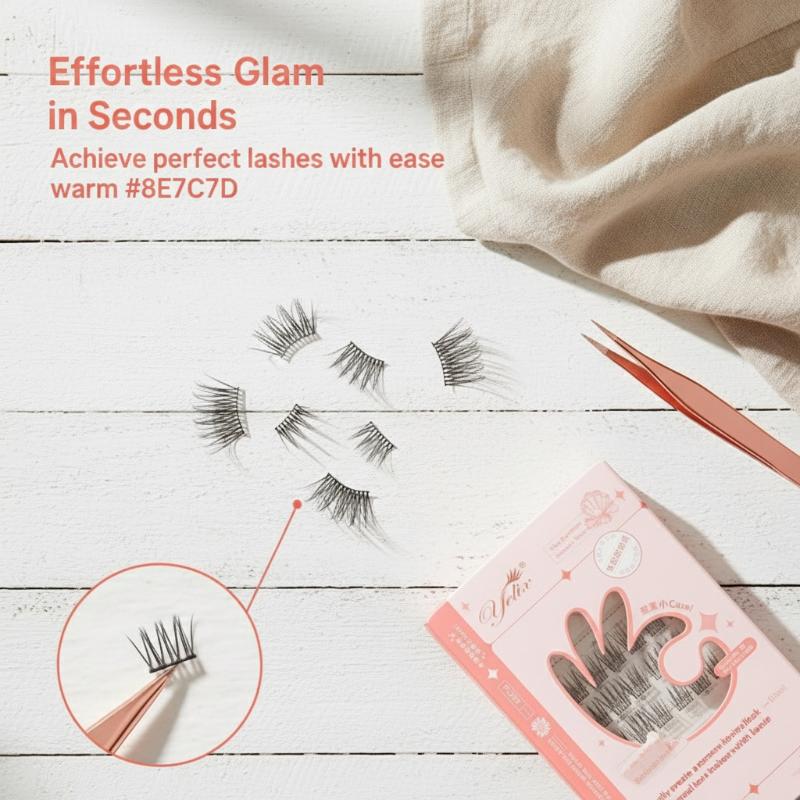 7列の自己粘着式まつげ接着剤不要のつけまつげエクステ再利用可 - Lash Adhesive Glue のレビューと価格