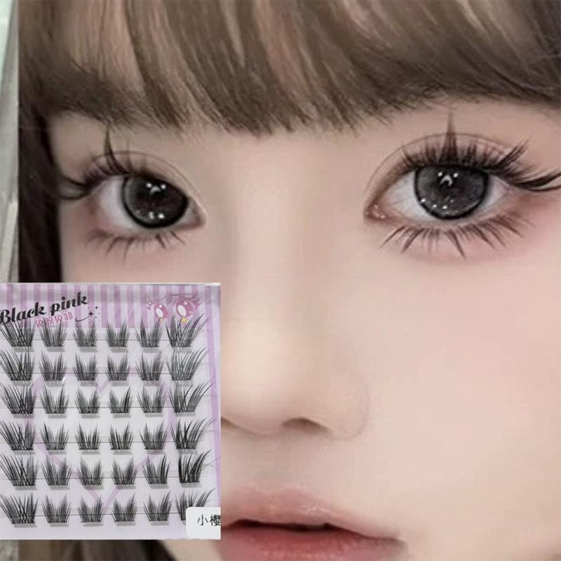 ブラッククラスターまつげ 自己粘着式 接着剤不要 6列セグメ - Lash Adhesive Glue のレビューと価格