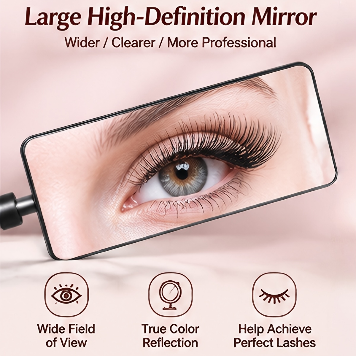 3個入りプロ用まつげエクステンションミラーセット HD広視野 - Individual Lash Tray のレビューと価格