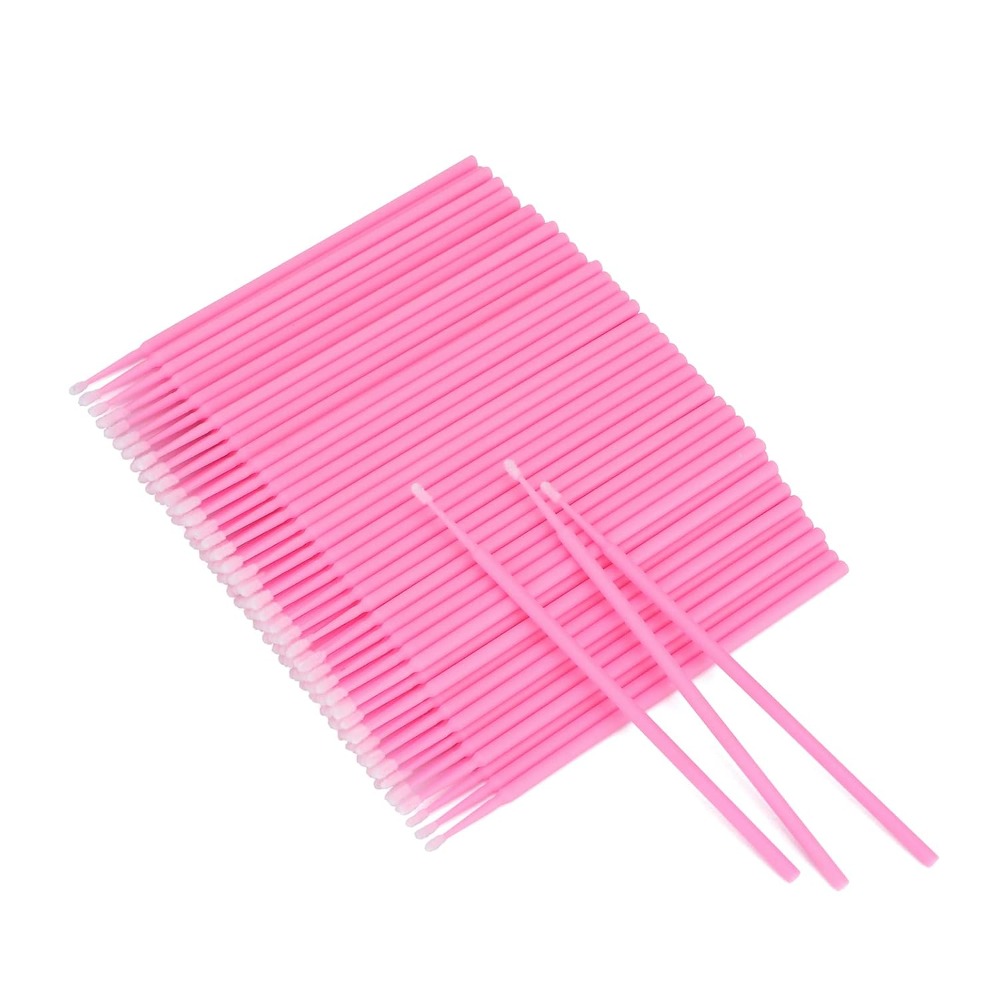 500本入り使い捨てマイクロコットンスワブ 曲げられるまつげ - Eyelash Extension Glue Remover のレビューと価格