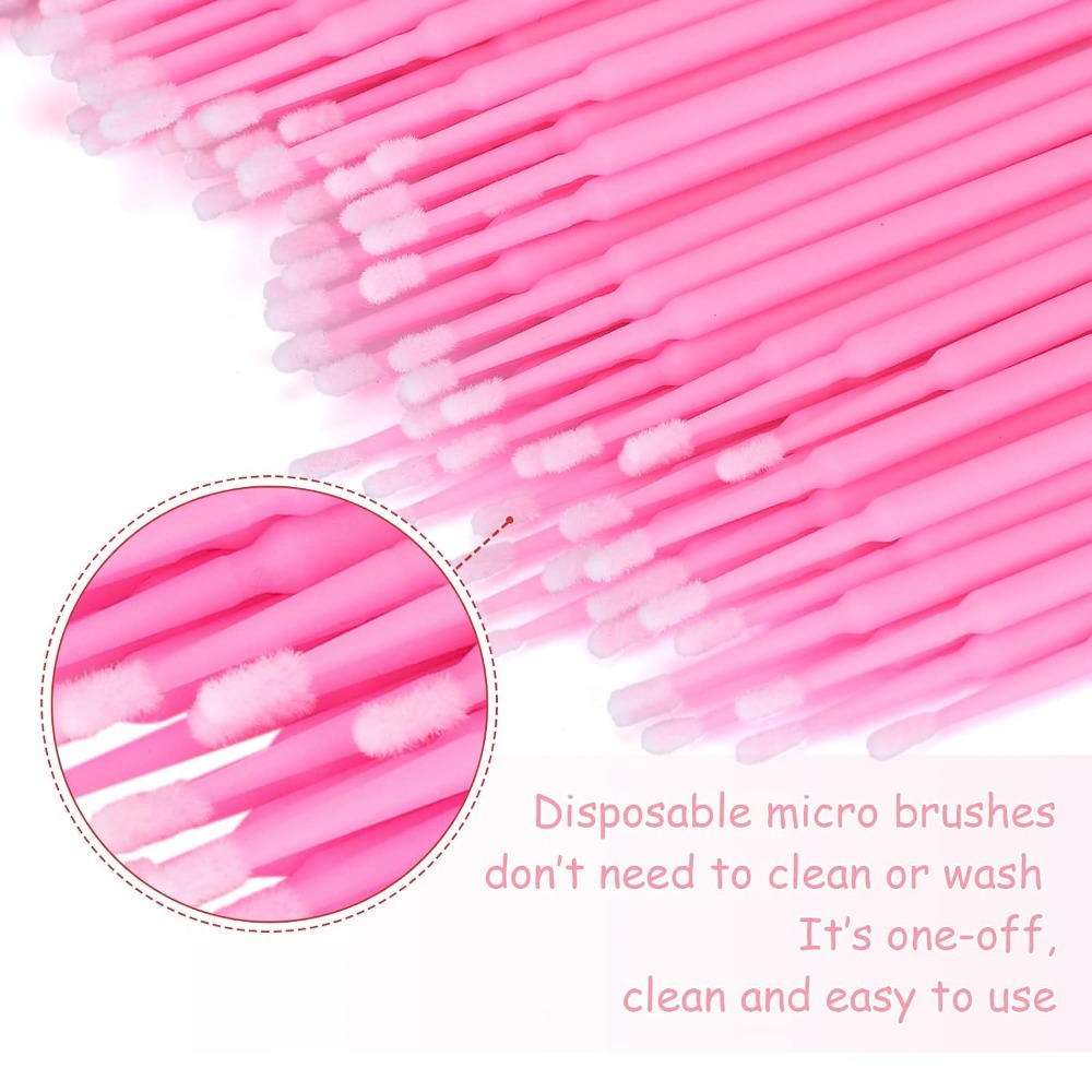 500本入り使い捨てマイクロコットンスワブ 曲げられるまつげ - Eyelash Extension Glue Remover のレビューと価格